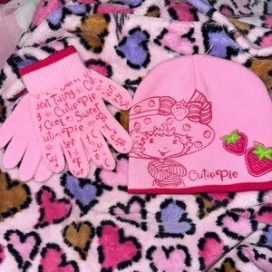 Pink 'CutiePie' Knit Hat & Gloves Set for Kids